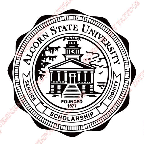 Alcorn State Braves 1971-Pres Alternate Customize Temporary Tattoos Stickers NO.3716
